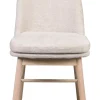 Amesbury stol ljusbeige tyg/vitpigmenterade ekben
