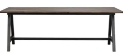 Carradale matbord 220 brun ek/A-ben svart met