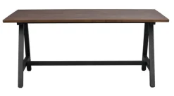 Carradale matbord 170 brun ek/A-ben svart metall