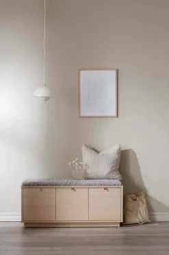 CONFETTI BÄNK VITPIGMENTERAD/LJUSGRÅ 3-LÅDOR