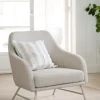 Eldwin fåtölj beige tyg/beige metall