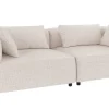 Falkner soffa 3-sits ljusbeige tyg Oscar #1 (k3)