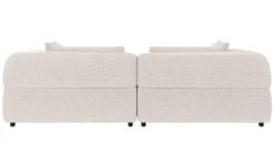 Falkner soffa 3-sits ljusbeige tyg Oscar #1 (k3)