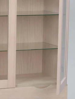 FILIPPA VITRINSKÅP VITPIGMENTERAD LÅG