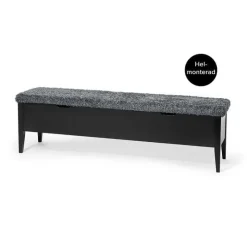 KLINTE BÄNK 160 SVART/FÅRPÄLS