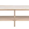 Orwel soffbord 140x60 beige travertin/vitpigmenterad ek