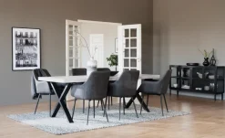 REILY KARMSTOL MÖRKGRÅ/SVART