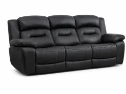 Roma reclinersoffa - Brun & Svart skinn