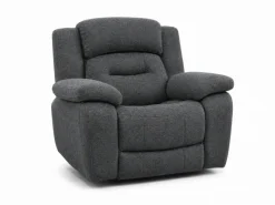 Roma reclinersoffa - Tyg Mörkgrå & Beige
