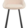 Sierra barstol beige bouclétyg/svarta metallben