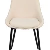 Sierra stol beige bouclétyg/svarta metall ben