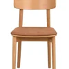 Wolcott stol ek/brunt läder-textil